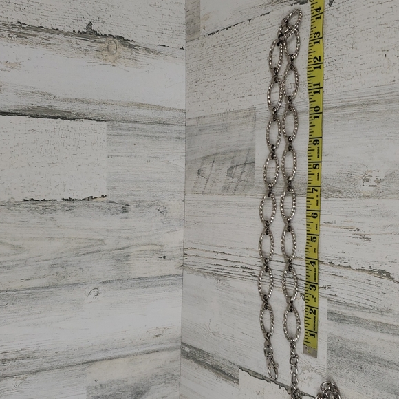 Silvertone chain link belt, adjustable sizing, 28" to 40" - Picture 4 of 6